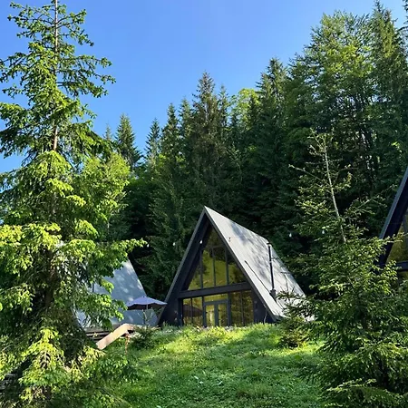Ultra House будиночки в лісі біля гірської річки