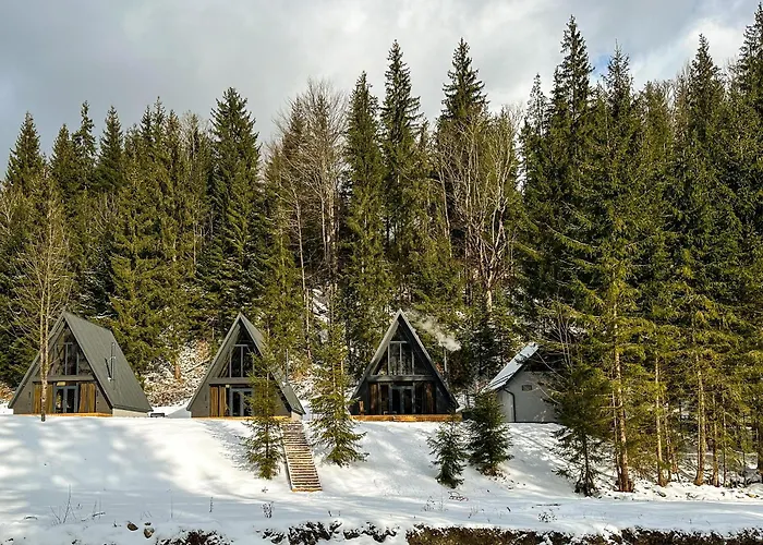 Вилла Ultra House будиночки в лісі біля гірської річки *