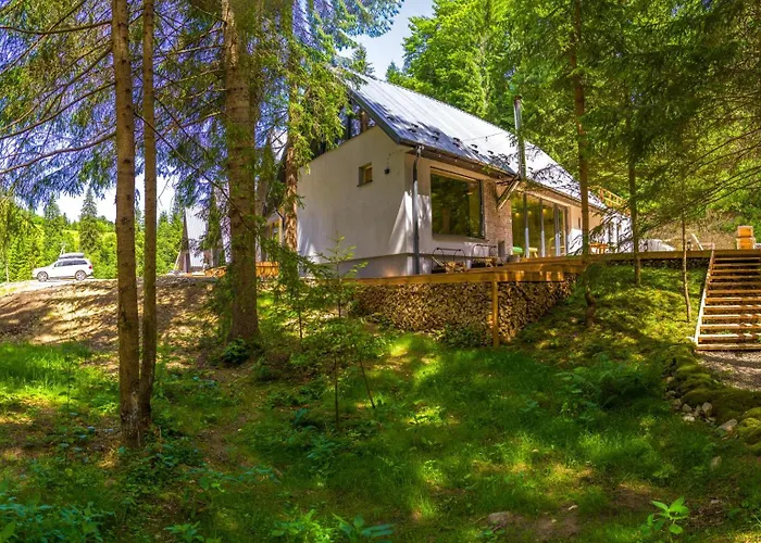 Ultra House будиночки в лісі біля гірської річки * Верховина