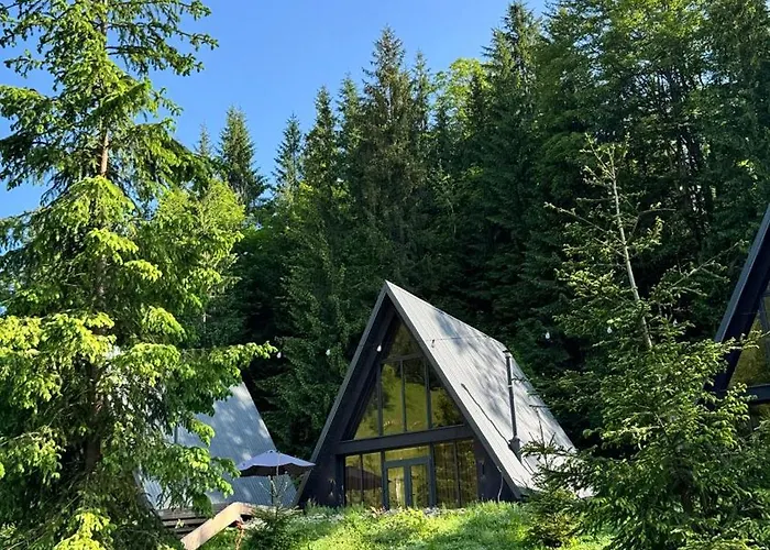 Ultra House будиночки в лісі біля гірської річки