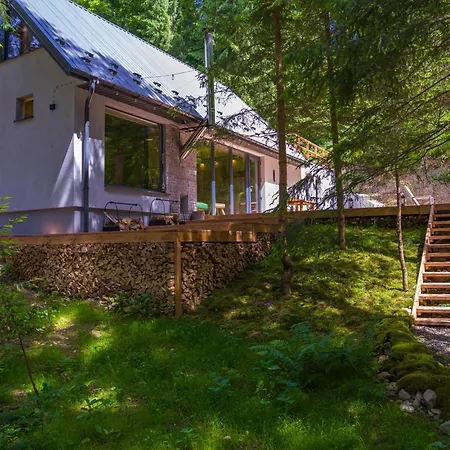 Ultra House будиночки в лісі біля гірської річки *